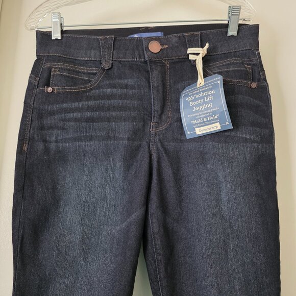 Democracy Ab Solution Booty Lift Jeggings Women’s Sz 10 Dark Wash Slimming Jean - Picture 2 of 9